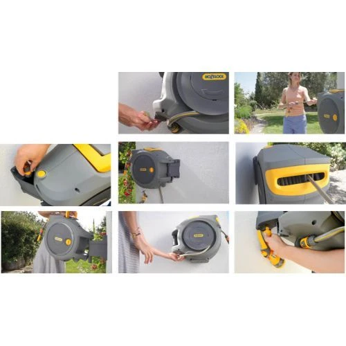 Hozelock Auto Reel Wandslangbox 25 Meter Grijs 5 Hozelock Auto Reel Wandslangbox 25 Meter Grijs - Afbeelding 3